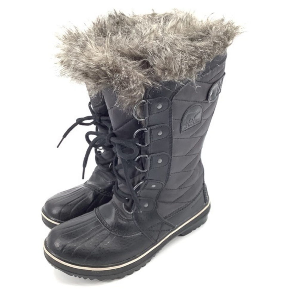 Sorel TOFINO II Waterproof Tall Lace Up Boots Black NL2332-010 Size 6